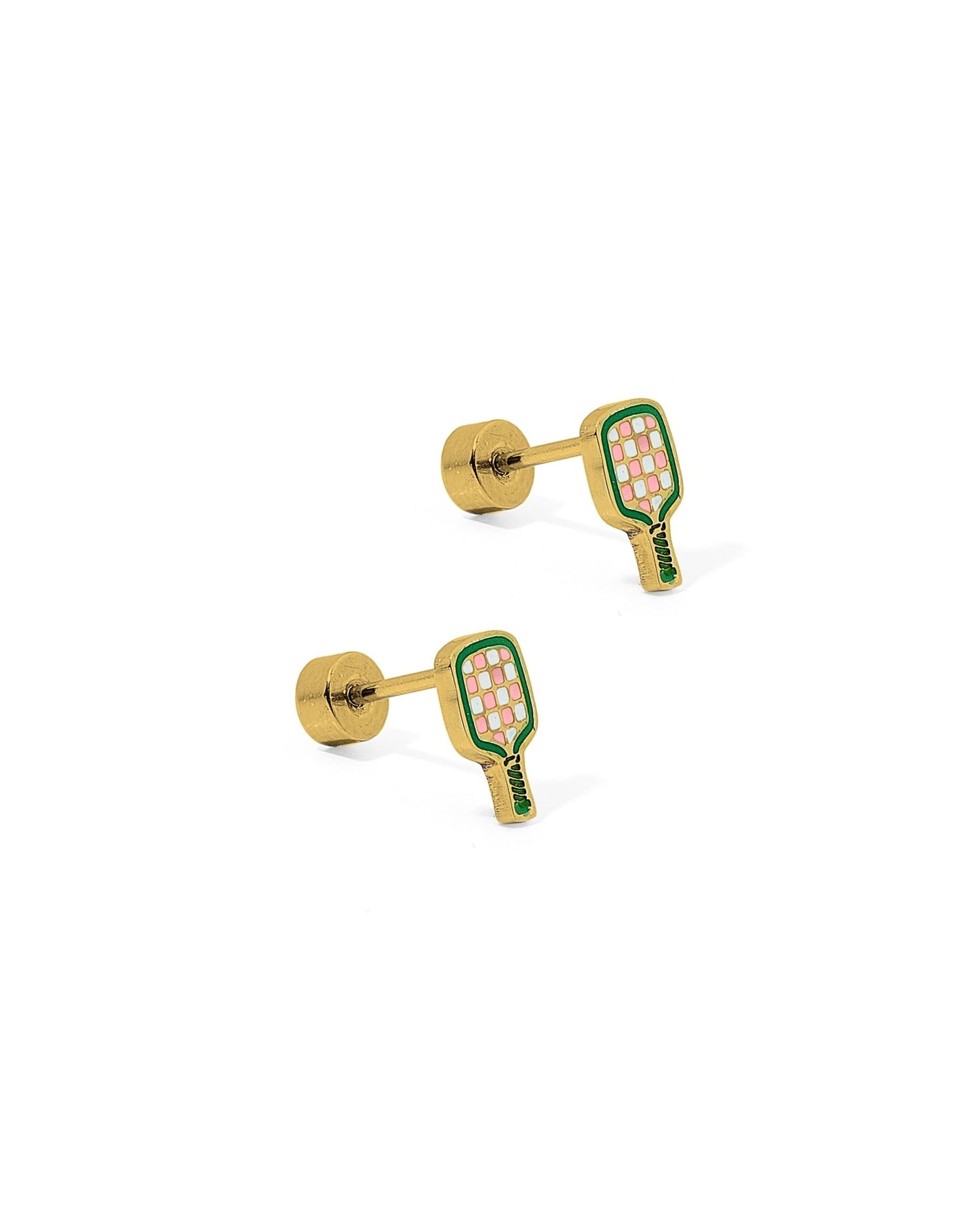 Screwback Stud Earrings - Pickleball - LINNY CO WholesaleStuds