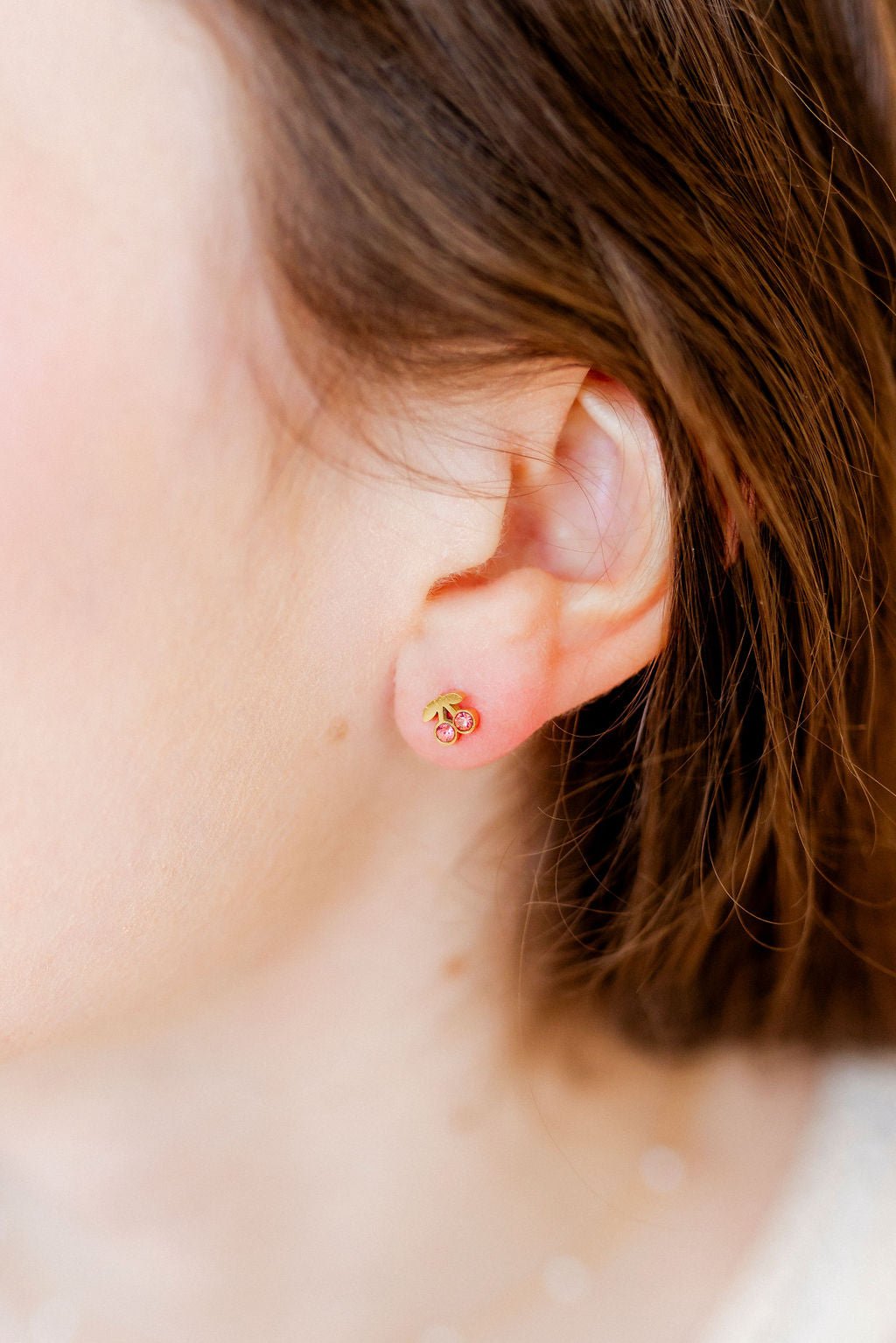 Screwback Stud Earrings - Pink Cherry - LINNY CO WholesaleStuds