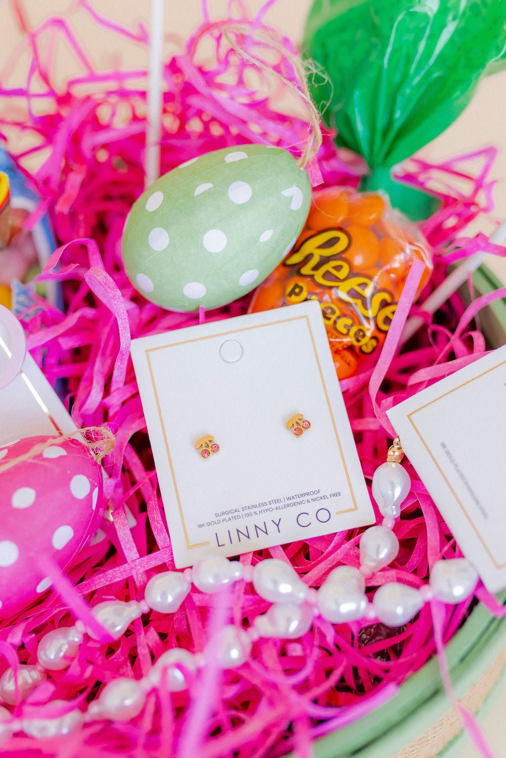 Screwback Stud Earrings - Pink Cherry - LINNY CO WholesaleStuds