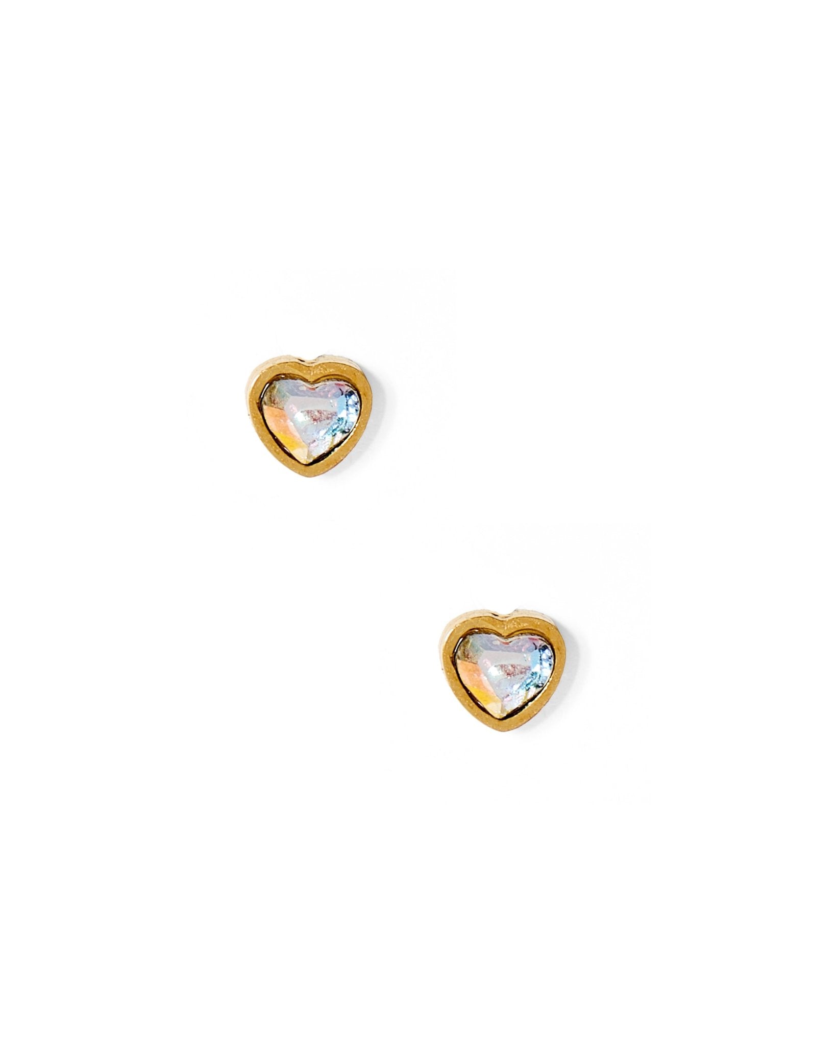 Screwback Stud Earrings - Polly Heart - LINNY CO WholesaleStuds