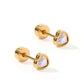 Screwback Stud Earrings - Polly Heart - LINNY CO WholesaleStuds
