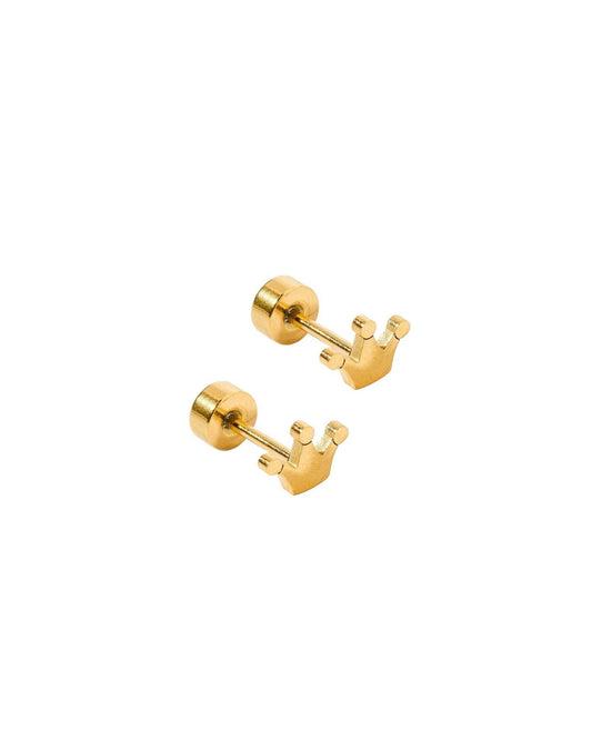 Screwback Stud Earrings - Princess Gold - LINNY CO WholesaleStuds