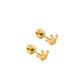 Screwback Stud Earrings - Princess Gold - LINNY CO WholesaleStuds