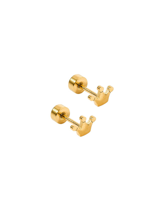Screwback Stud Earrings - Princess Gold - LINNY CO WholesaleStuds