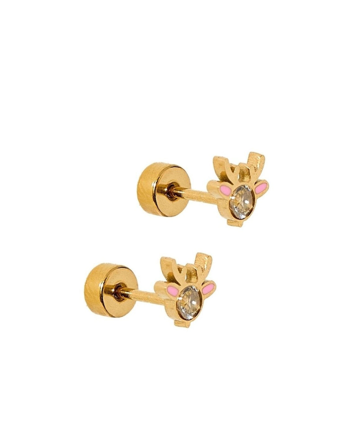 Screwback Stud Earrings - Reindeer - LINNY CO WholesaleStuds
