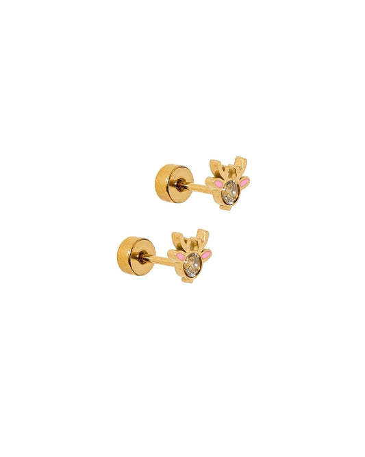 Screwback Stud Earrings - Reindeer - LINNY CO WholesaleStuds