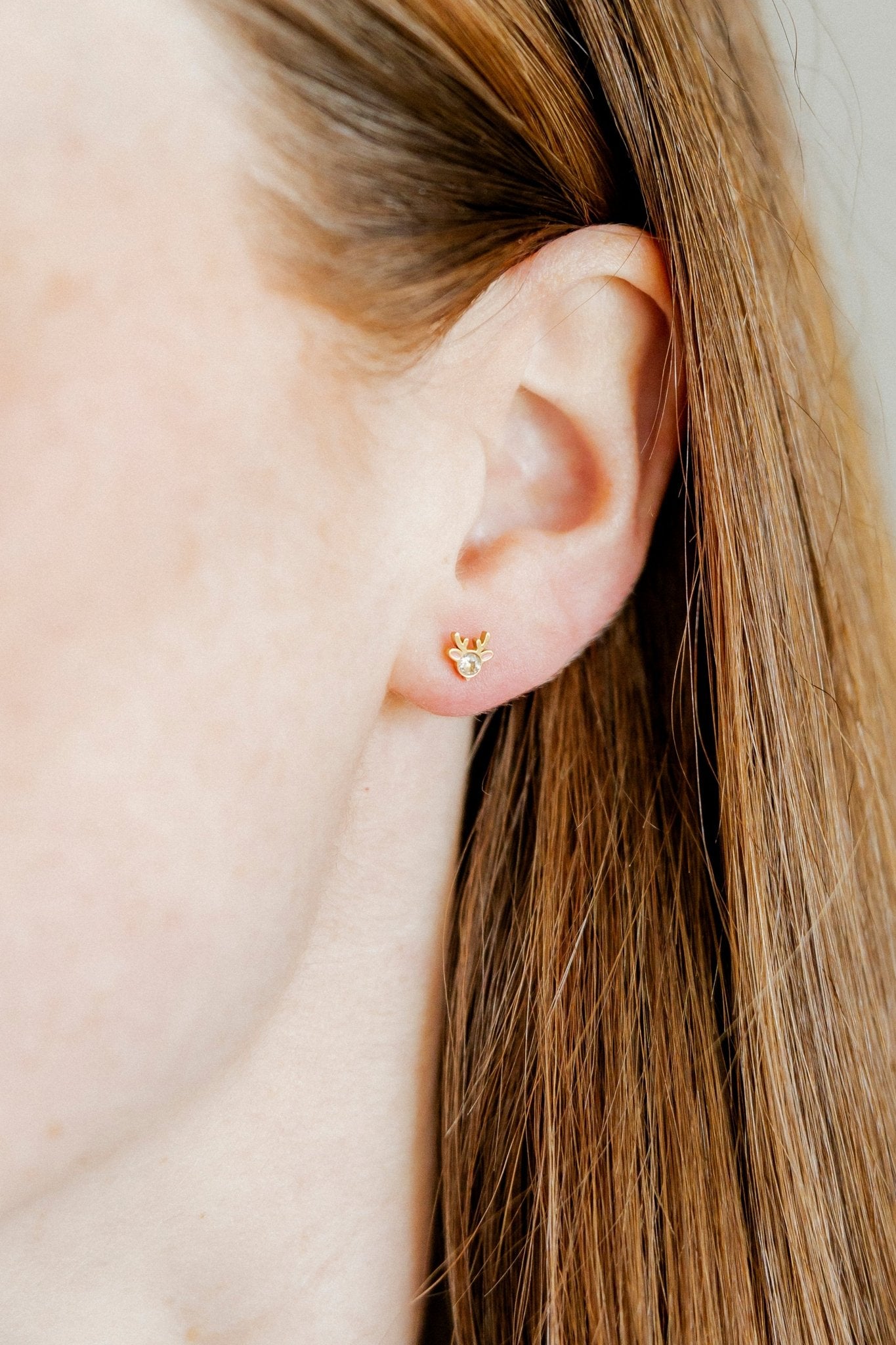 Screwback Stud Earrings - Reindeer - LINNY CO WholesaleStuds