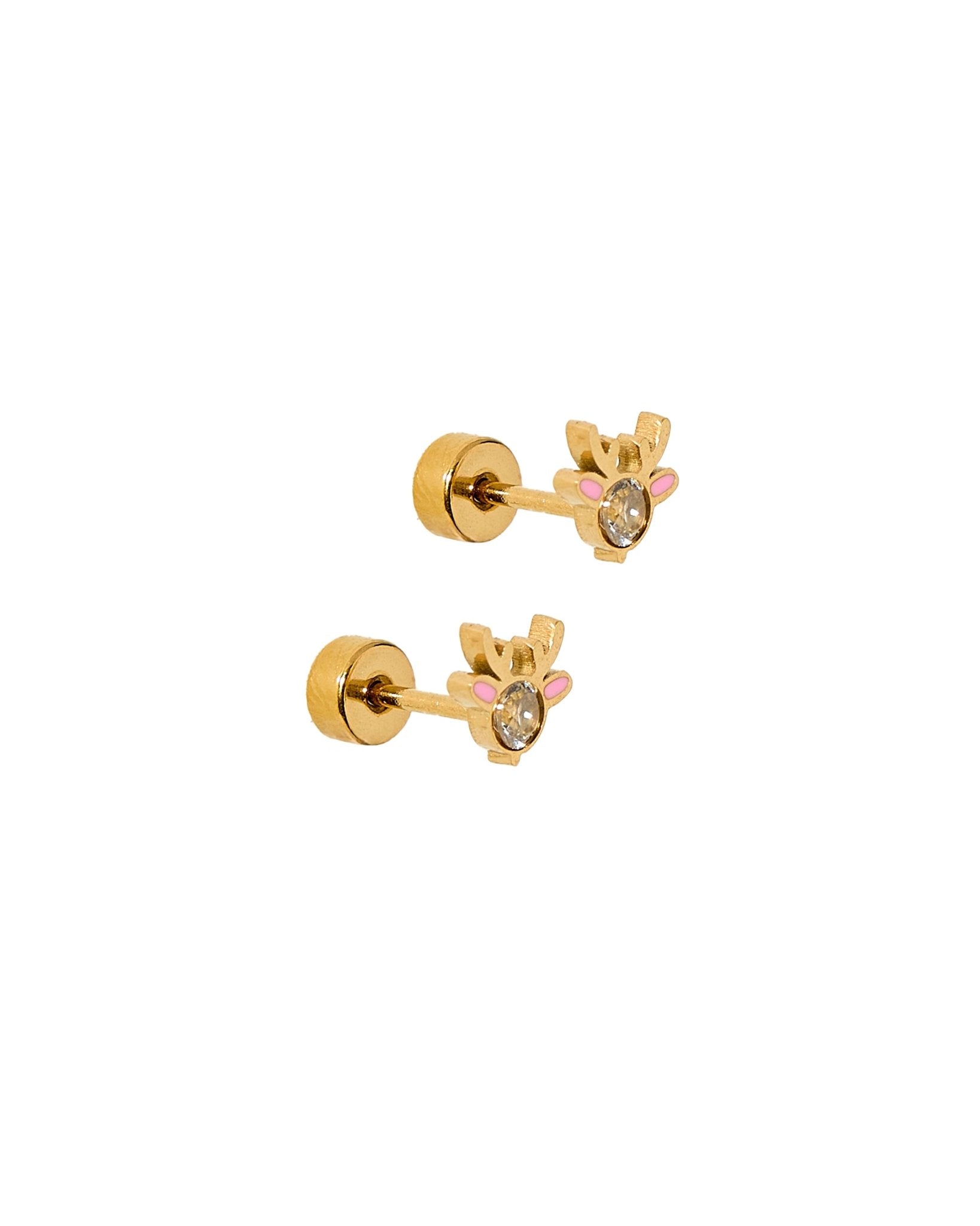 Screwback Stud Earrings - Reindeer - LINNY CO WholesaleStuds