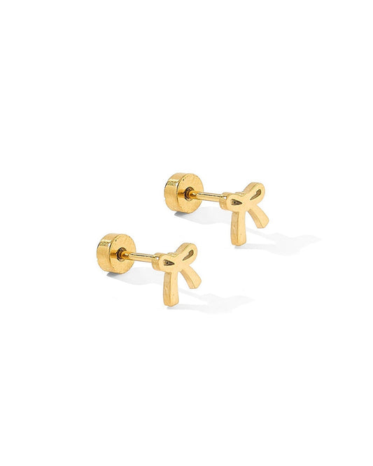 Screwback Stud Earrings - Ruby Bow - LINNY CO WholesaleStuds