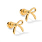 Screwback Stud Earrings - Sadie Bow Gold - LINNY CO WholesaleStuds