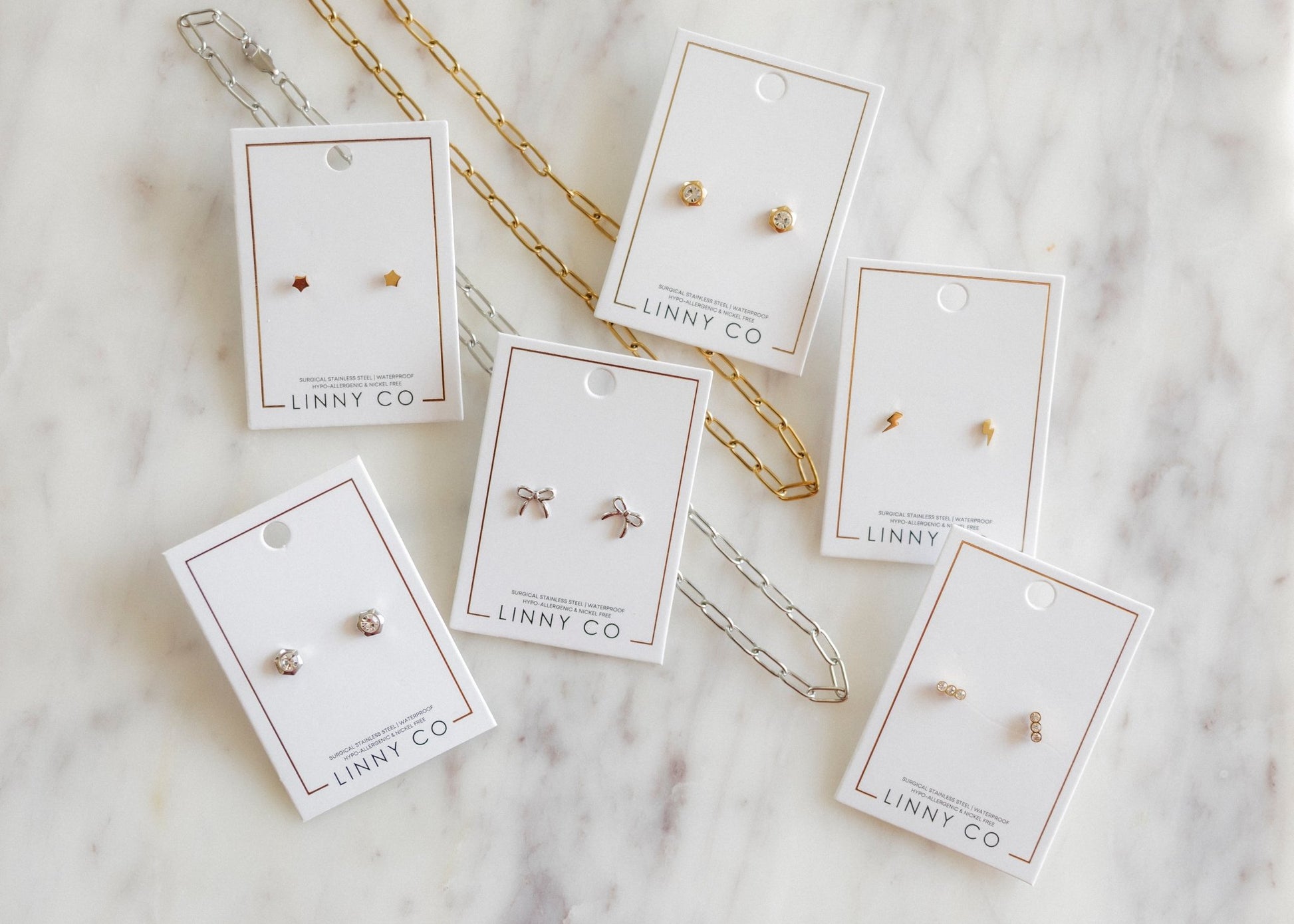 Screwback Stud Earrings - Sadie Bow Silver - LINNY CO WholesaleStuds