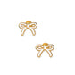 Screwback Stud Earrings - Sadie Bow White - LINNY CO WholesaleStuds