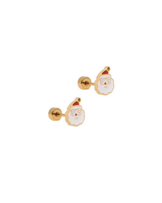 Screwback Stud Earrings - Santa - LINNY CO WholesaleStuds