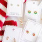 Screwback Stud Earrings - Santa - LINNY CO WholesaleStuds