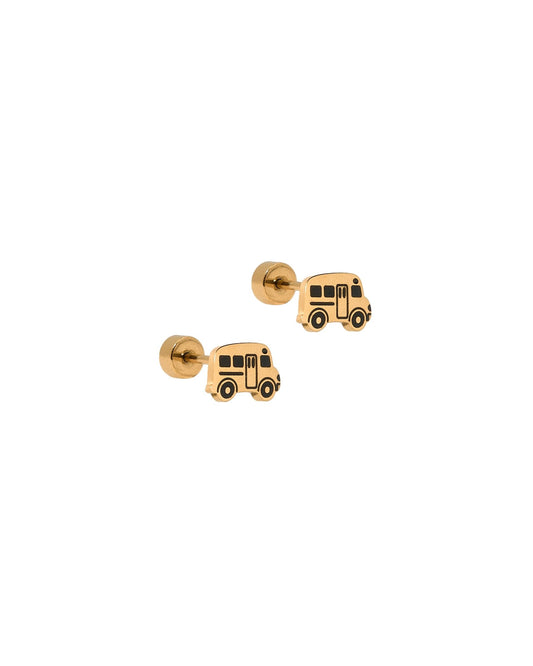 Screwback Stud Earrings - School Bus - LINNY CO WholesaleStuds