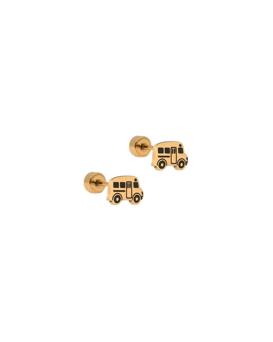 Screwback Stud Earrings - School Bus - LINNY CO WholesaleStuds