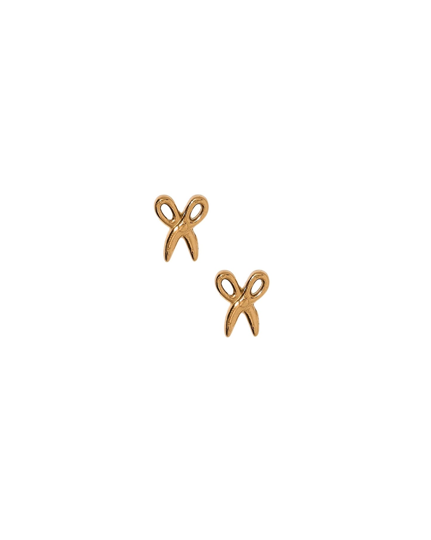 Screwback Stud Earrings - Scissors Gold - LINNY CO WholesaleStuds