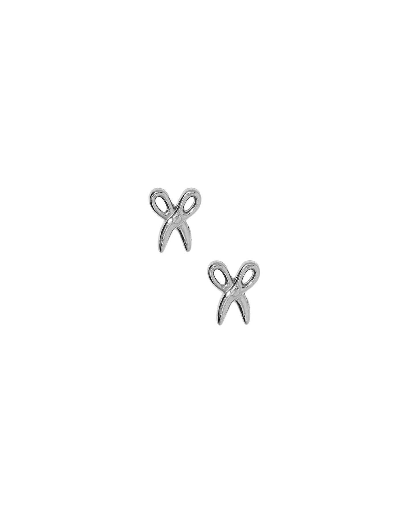 Screwback Stud Earrings - Scissors Silver - LINNY CO WholesaleStuds