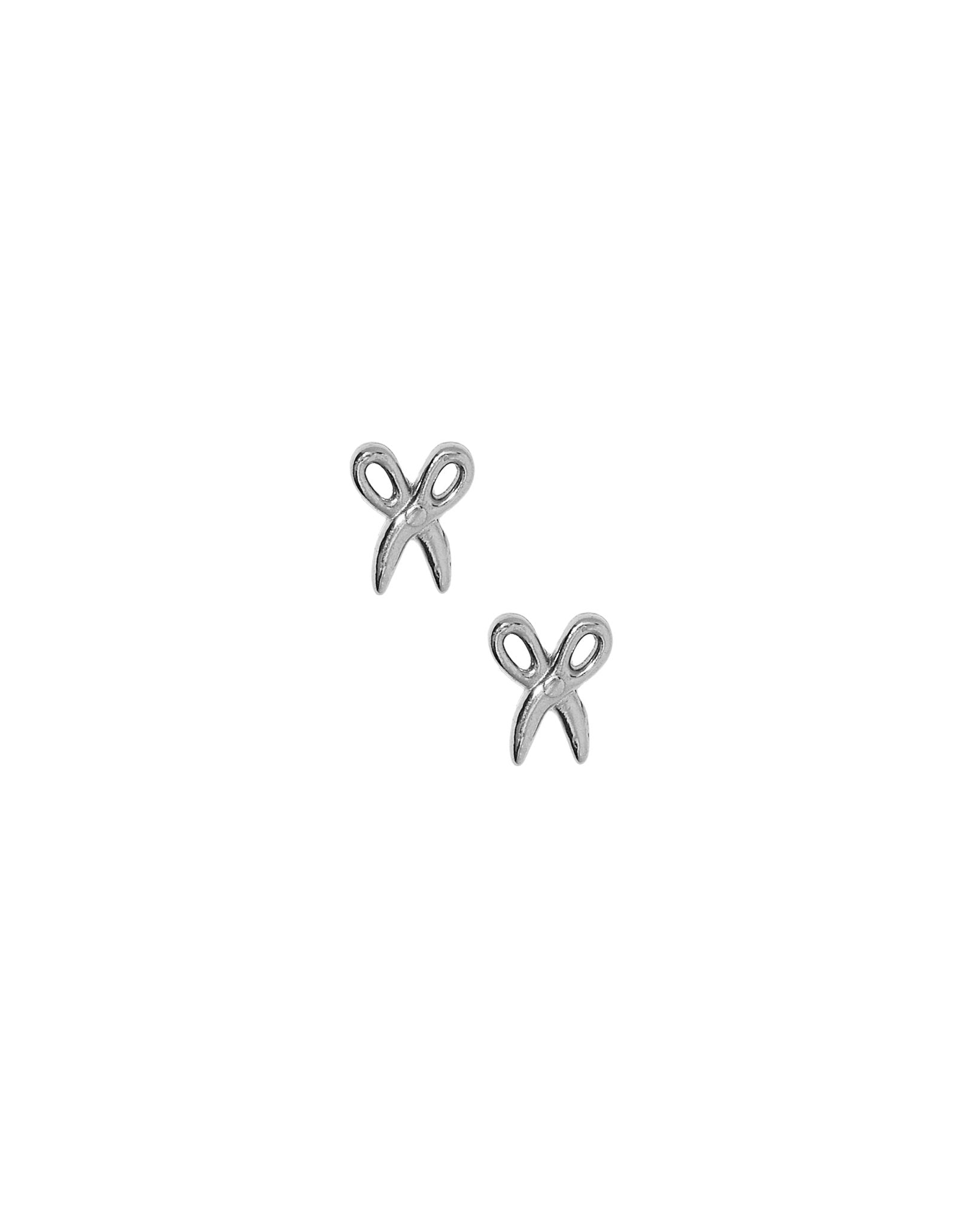 Screwback Stud Earrings - Scissors Silver - LINNY CO WholesaleStuds