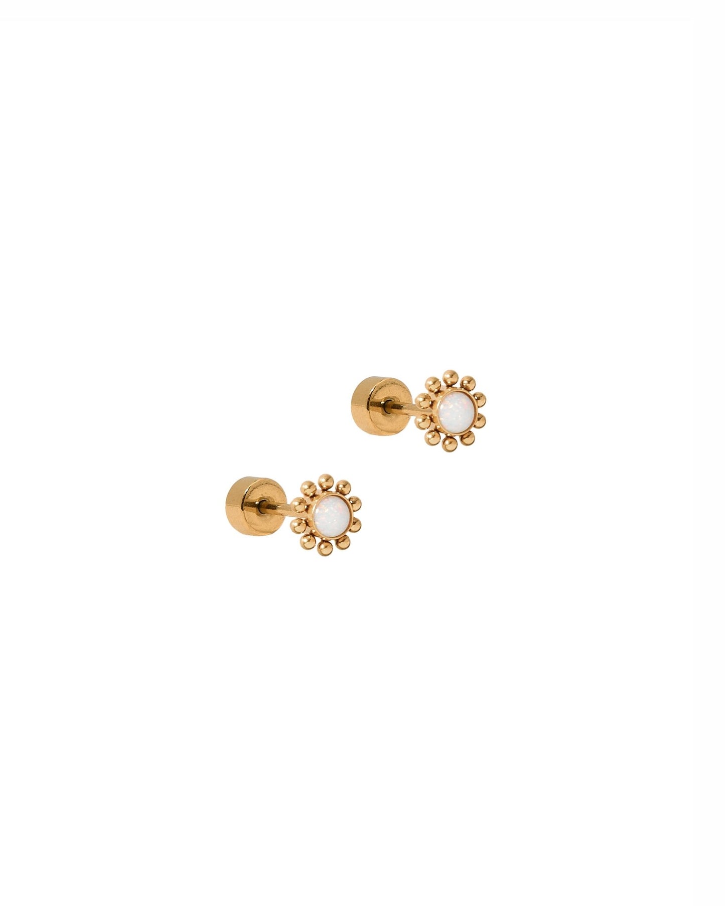 Screwback Stud Earrings - Serena Opal - LINNY CO Wholesale