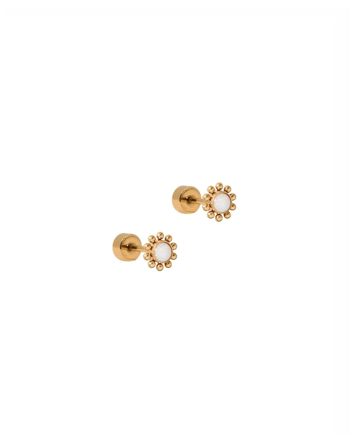 Screwback Stud Earrings - Serena Opal - LINNY CO Wholesale
