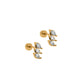 Screwback Stud Earrings - Sierra CZ Gold - LINNY CO WholesaleStuds