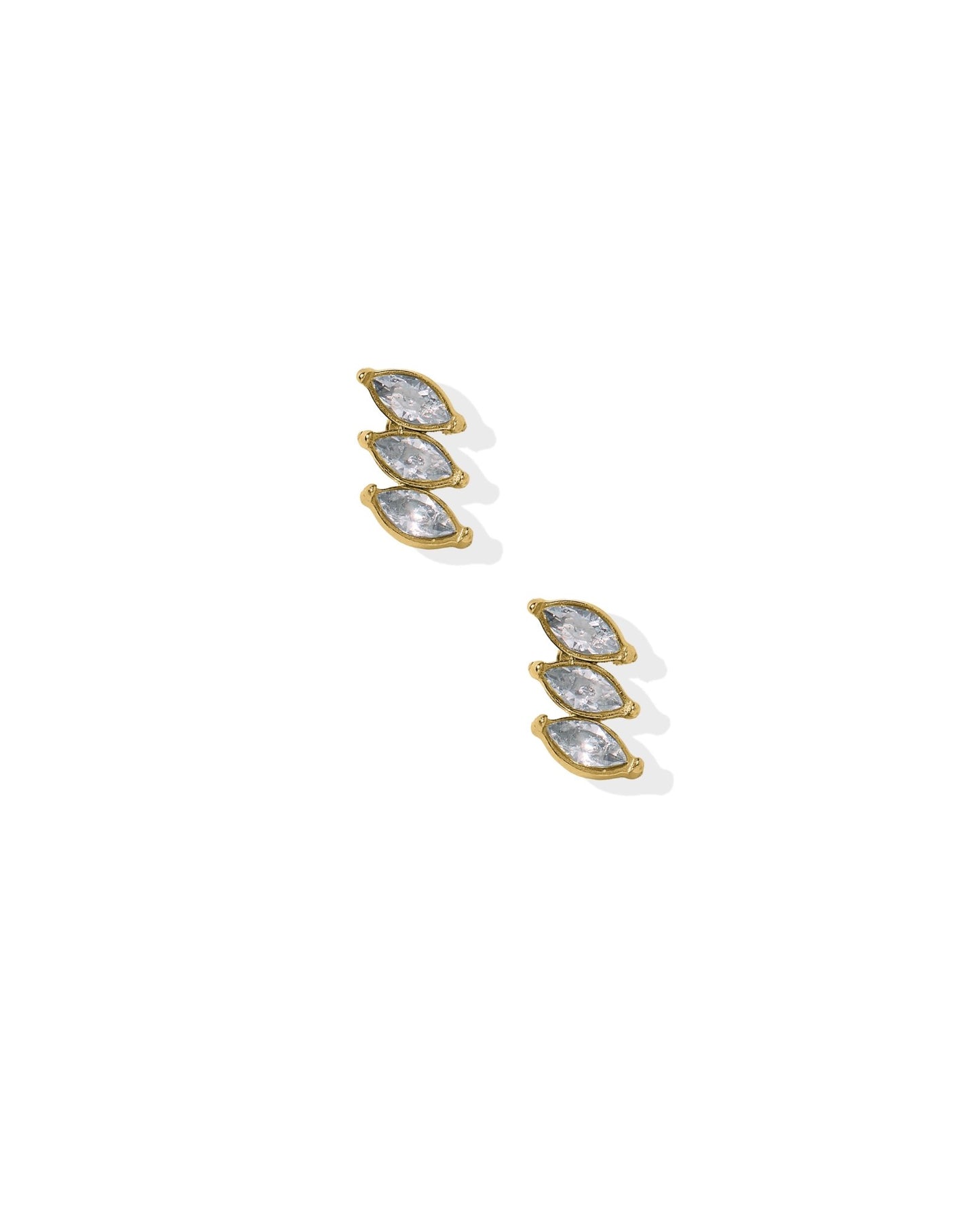 Screwback Stud Earrings - Sierra CZ Gold - LINNY CO WholesaleStuds