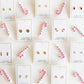 Screwback Stud Earrings - Snowflake White - LINNY CO WholesaleStuds