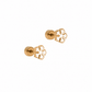 Screwback Stud Earrings - Snowflake White - LINNY CO WholesaleStuds