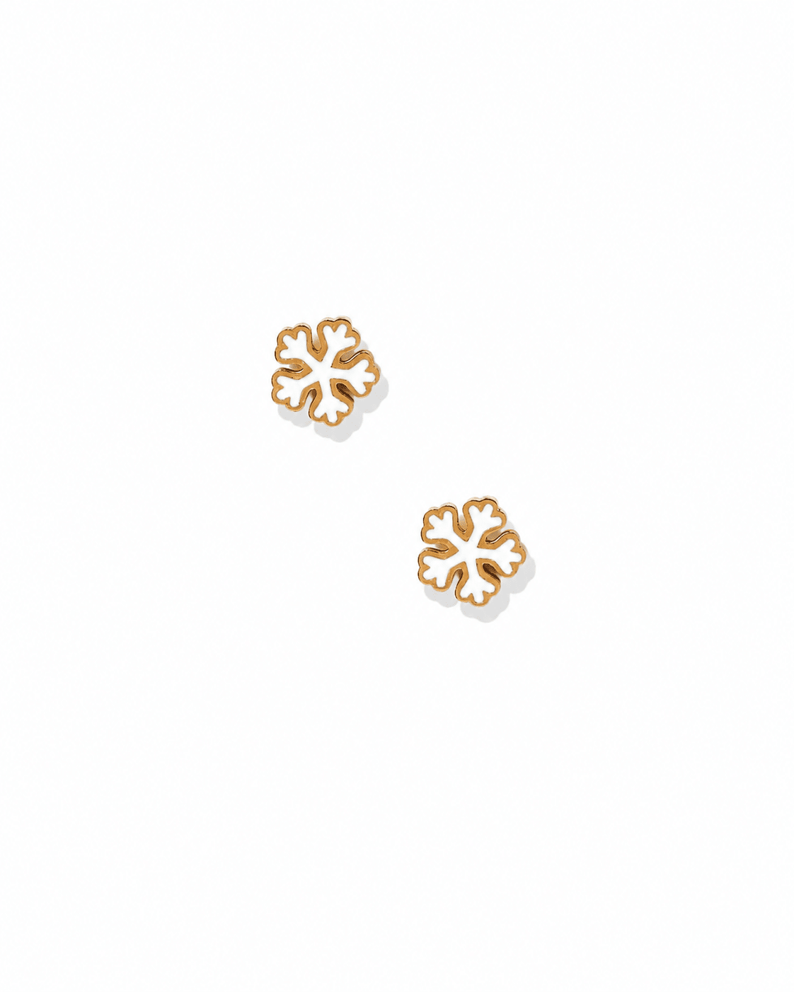 Screwback Stud Earrings - Snowflake White - LINNY CO WholesaleStuds