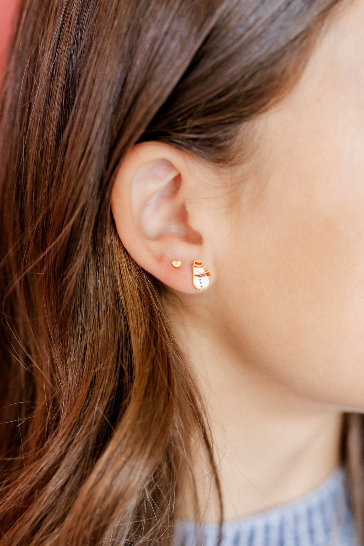 Screwback Stud Earrings - Snowman - LINNY CO WholesaleStuds