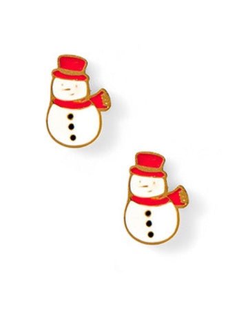 Screwback Stud Earrings - Snowman - LINNY CO WholesaleStuds