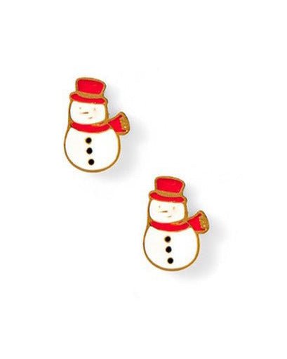 Screwback Stud Earrings - Snowman - LINNY CO WholesaleStuds