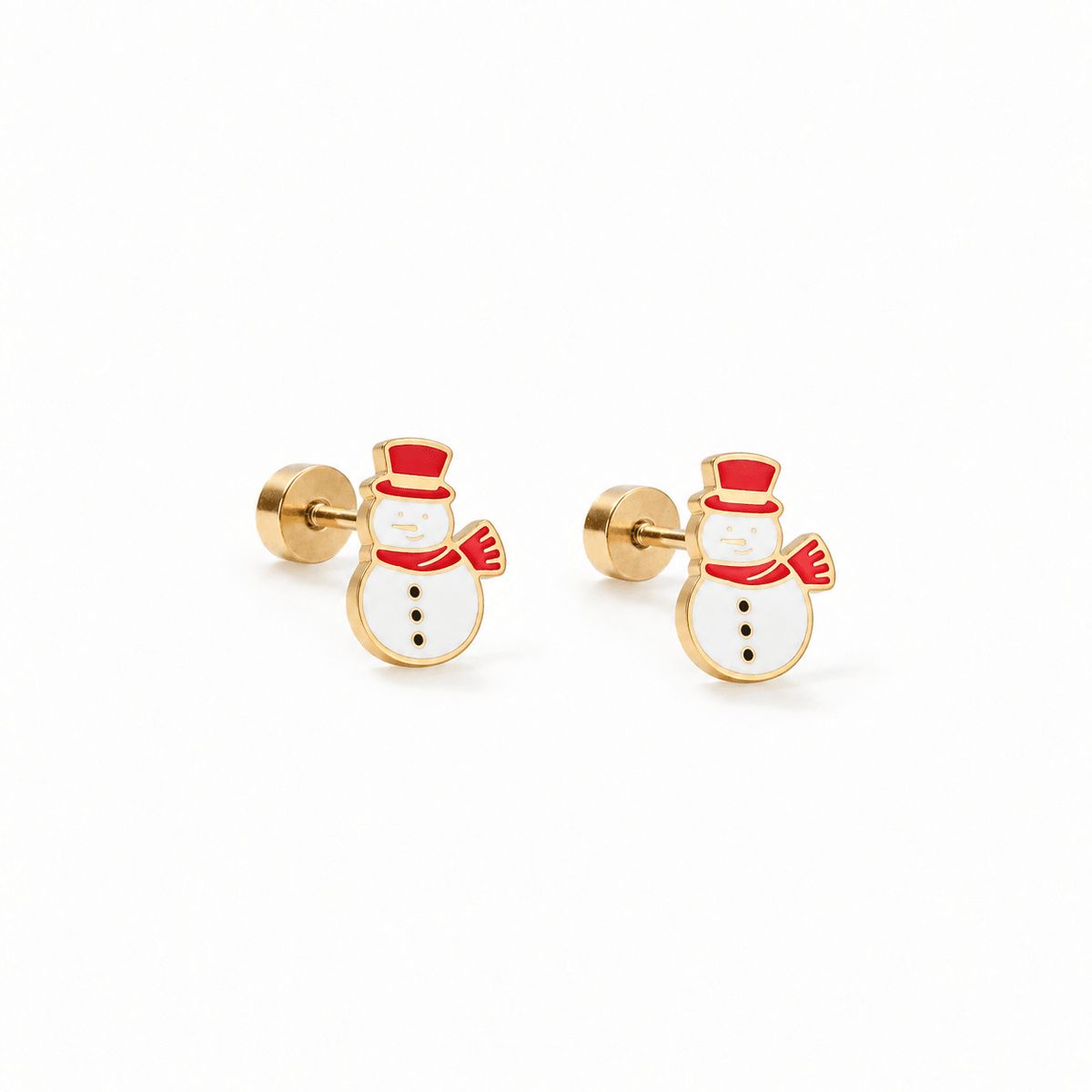 Screwback Stud Earrings - Snowman - LINNY CO WholesaleStuds