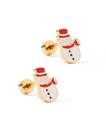 Screwback Stud Earrings - Snowman - LINNY CO WholesaleStuds