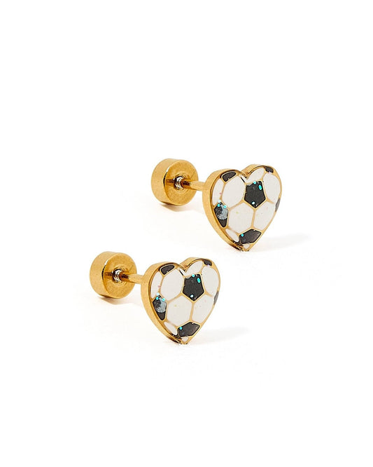 Screwback Stud Earrings - Soccer - LINNY CO WholesaleStuds