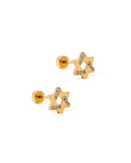 Screwback Stud Earrings - Star of David - LINNY CO WholesaleStuds
