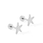Screwback Stud Earrings - Starfish Silver - LINNY CO WholesaleStuds