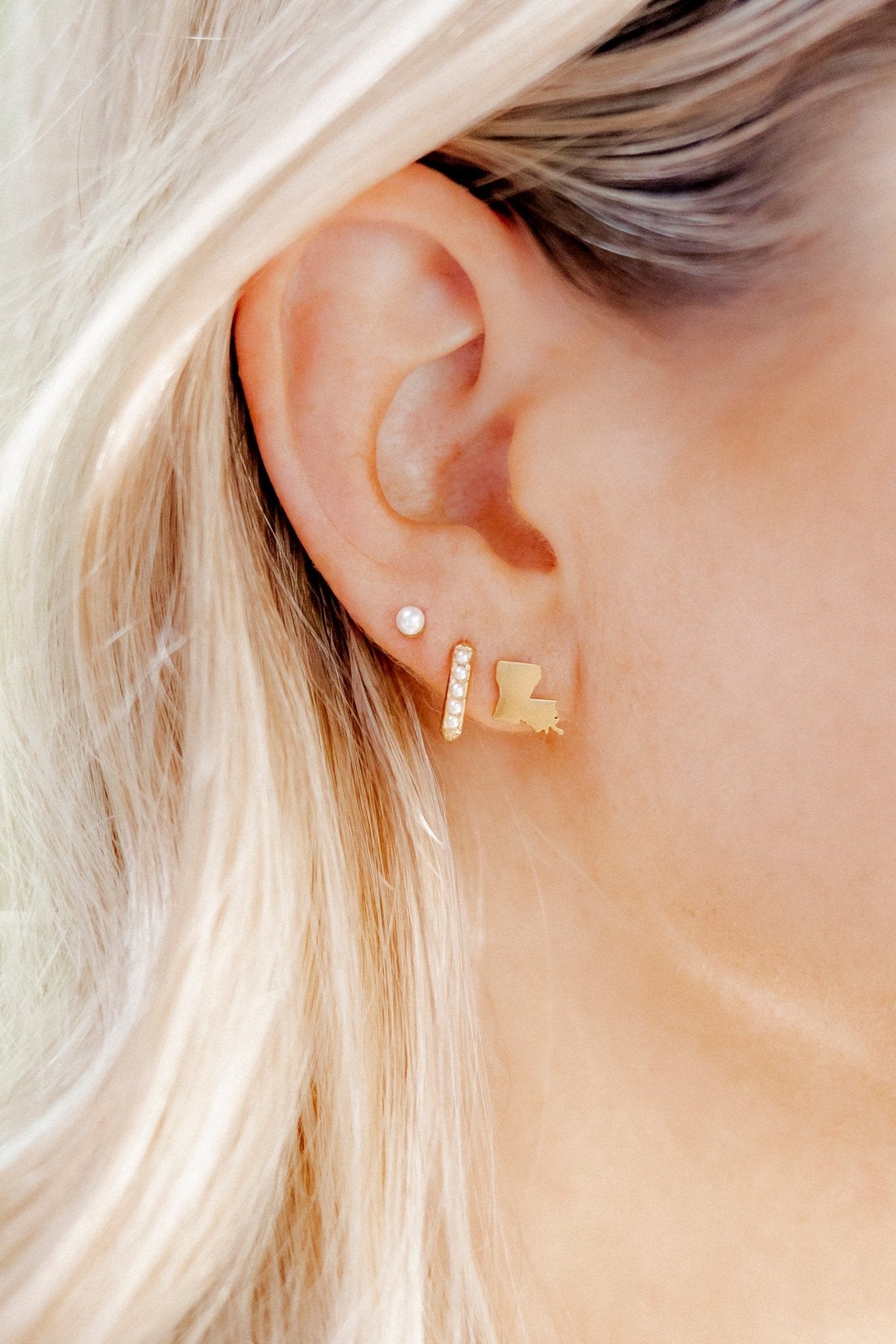 Screwback Stud Earrings - State of Louisiana - LINNY CO WholesaleStuds