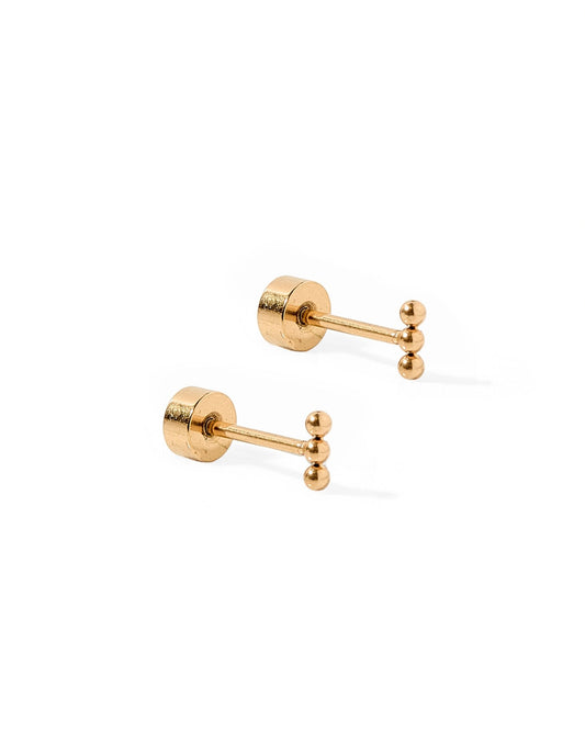 Screwback Stud Earrings - Tally Gold - LINNY CO WholesaleStuds