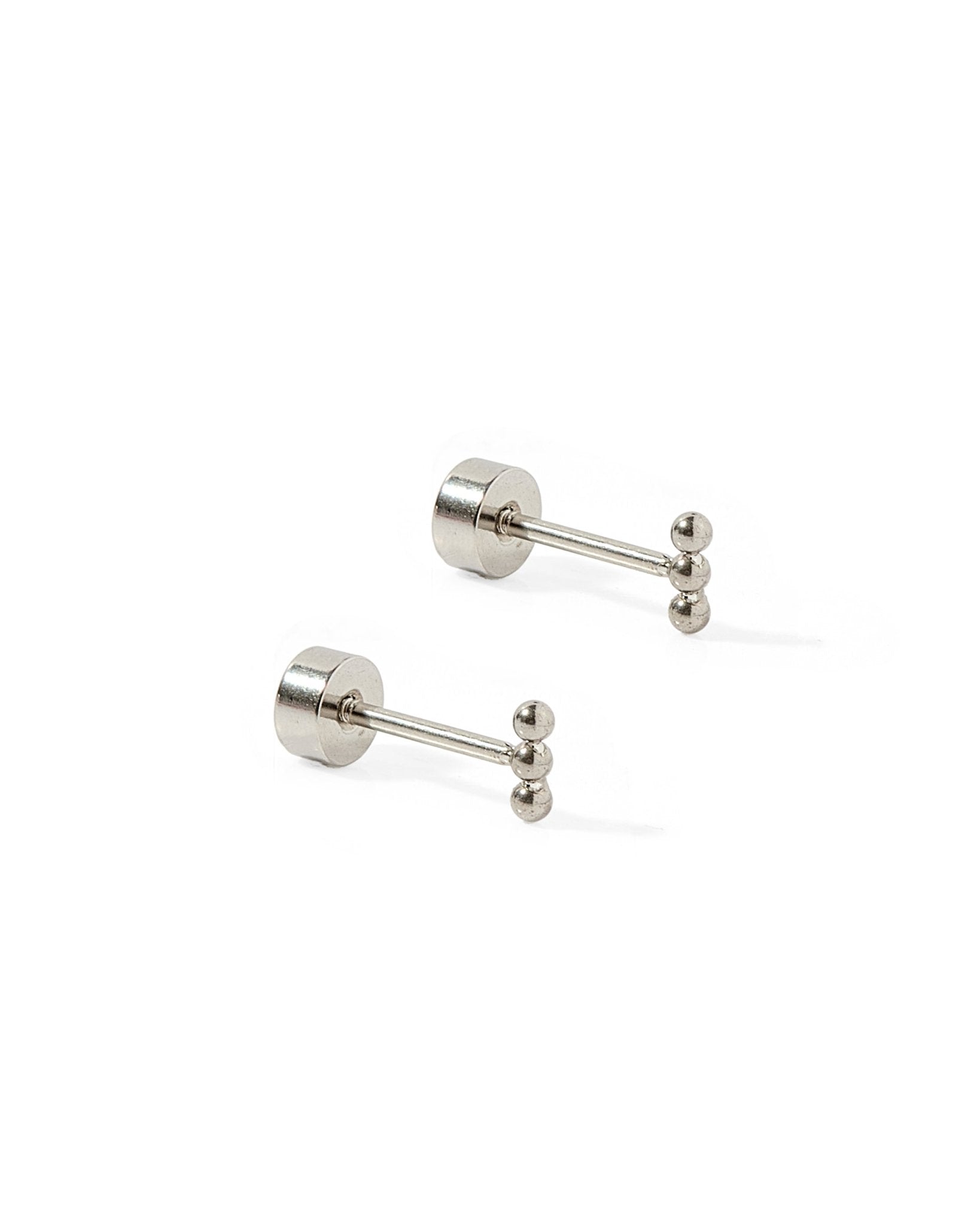 Screwback Stud Earrings - Tally Silver - LINNY CO WholesaleStuds