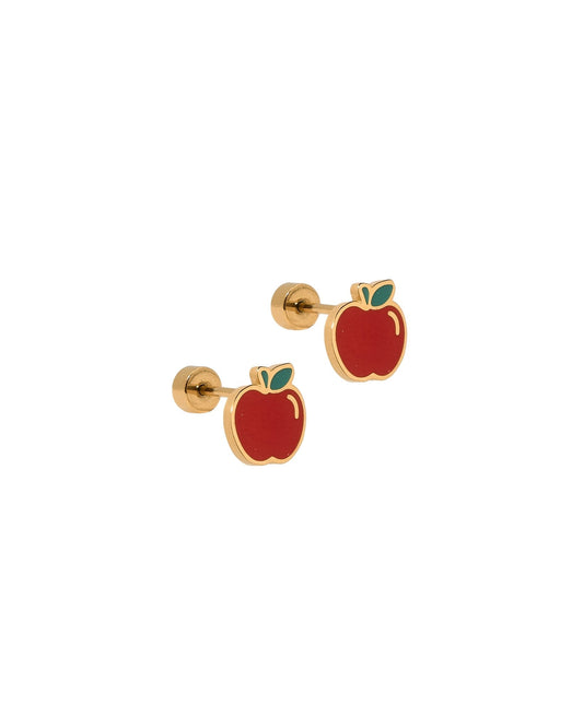Screwback Stud Earrings - Teacher's Apple - LINNY CO WholesaleStuds
