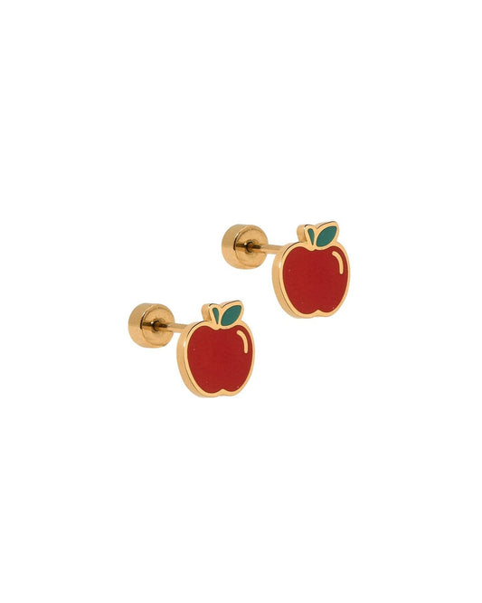 Screwback Stud Earrings - Teacher's Apple - LINNY CO WholesaleStuds