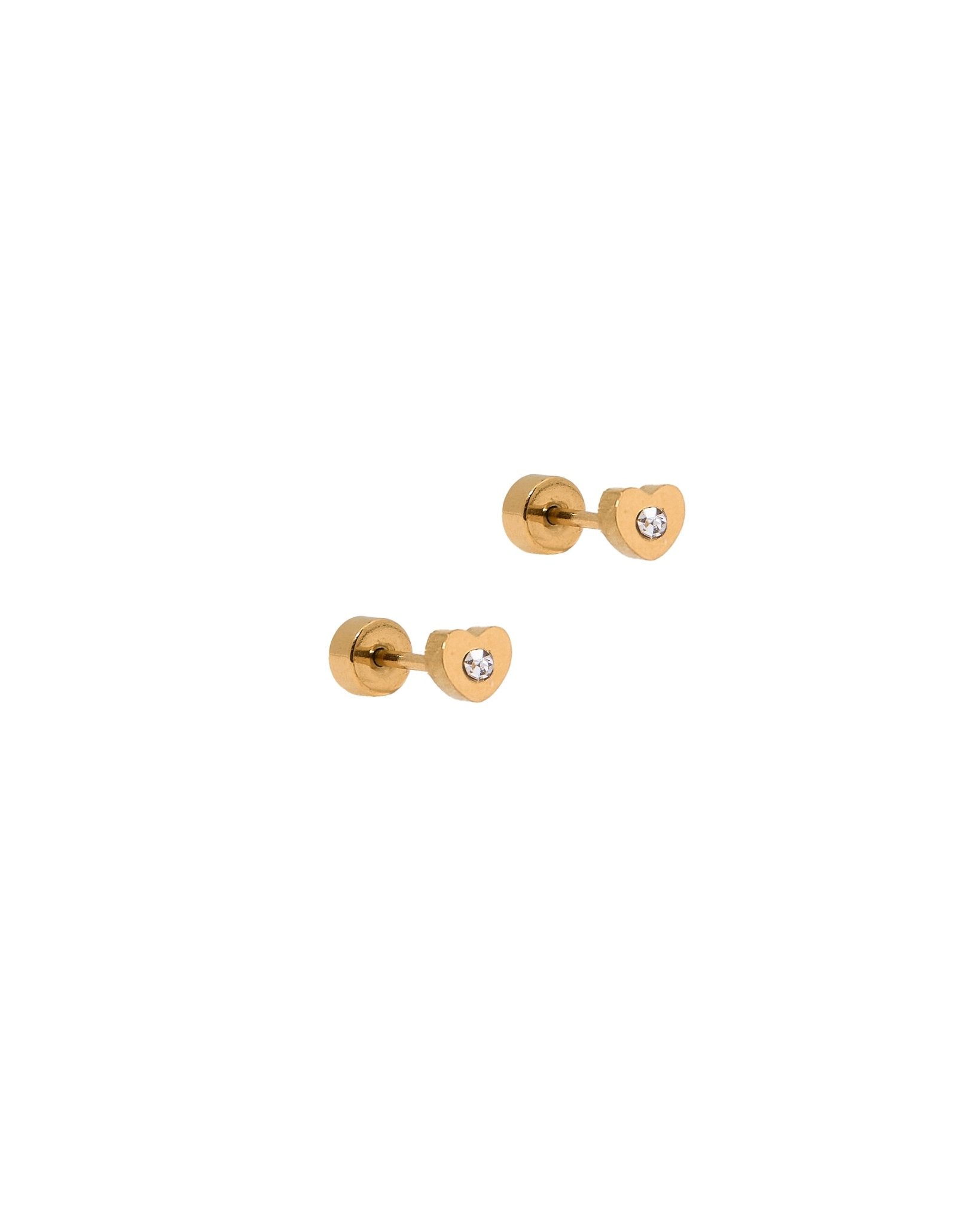 Screwback Stud Earrings - Tessa CZ Gold - LINNY CO WholesaleStuds