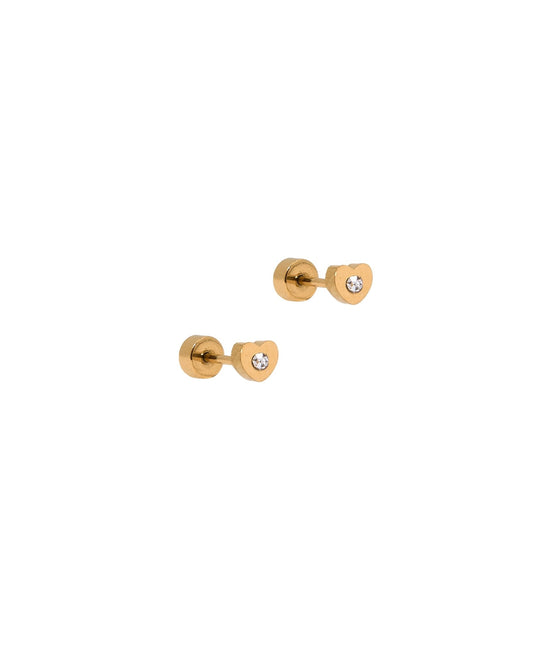 Screwback Stud Earrings - Tessa CZ Gold - LINNY CO WholesaleStuds