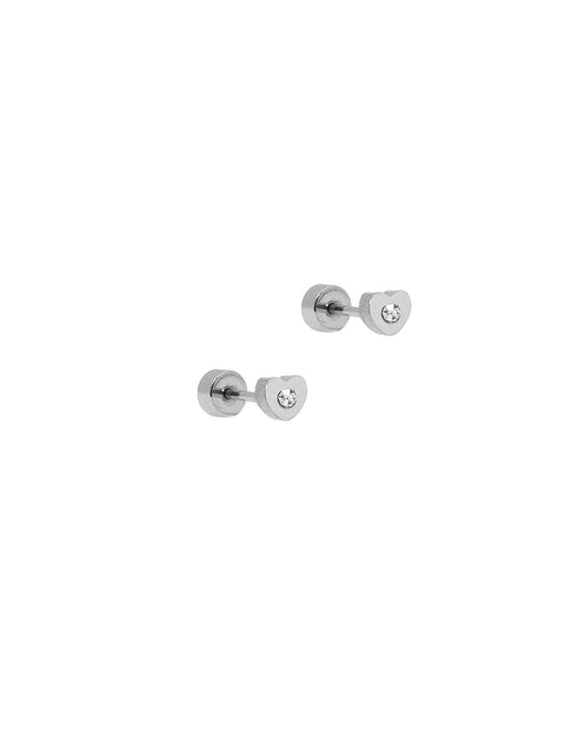Screwback Stud Earrings - Tessa CZ Silver - LINNY CO WholesaleStuds