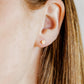 Screwback Stud Earrings - Tessa Heart CZ Gold - LINNY CO WholesaleStuds