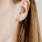 Screwback Stud Earrings - Tessa Heart CZ Silver - LINNY CO WholesaleStuds