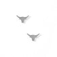 Screwback Stud Earrings - Texas Steer Silver - LINNY CO WholesaleStuds