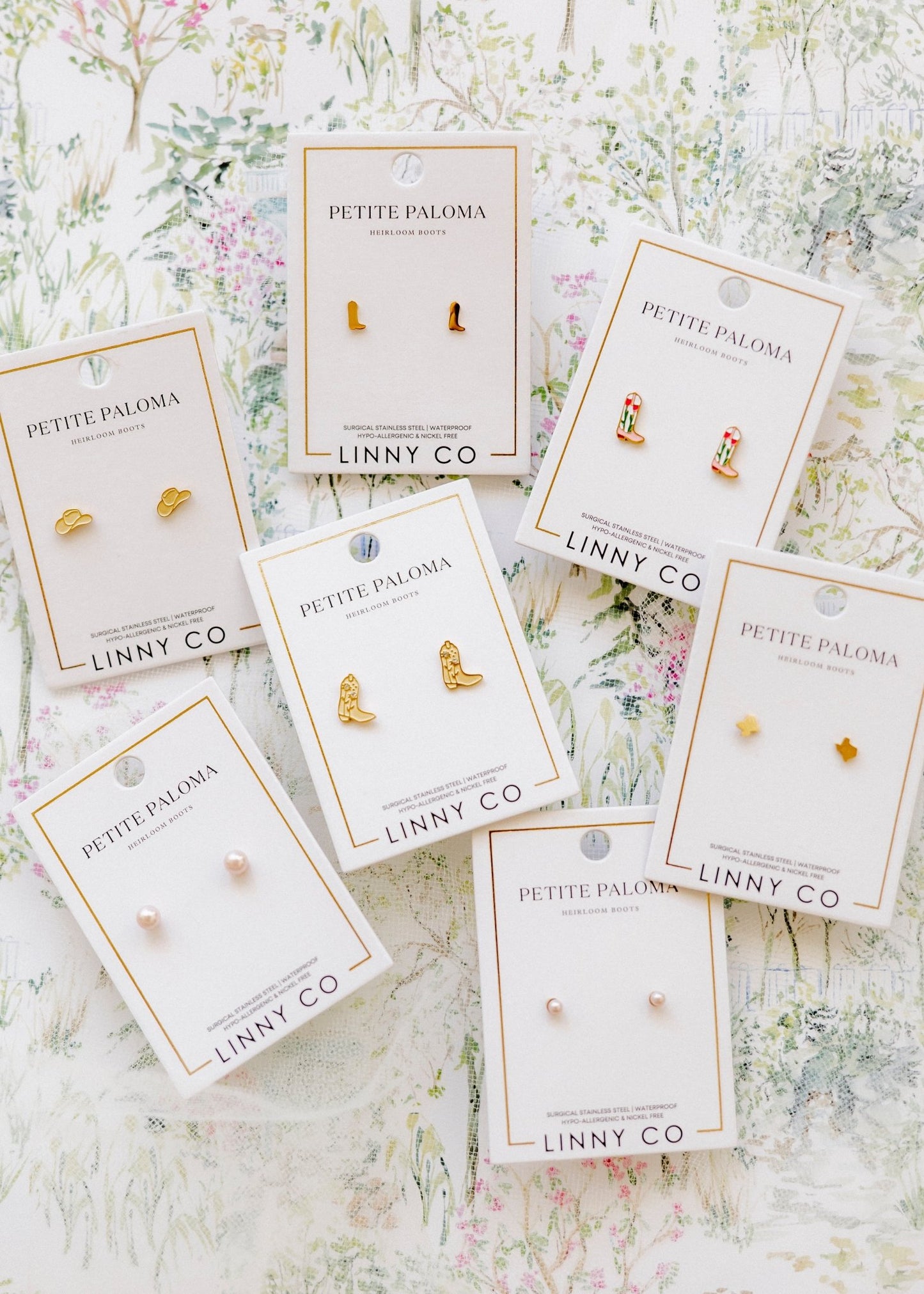 Screwback Stud Earrings - Tulip Cowgirl Boot - LINNY CO WholesaleStuds